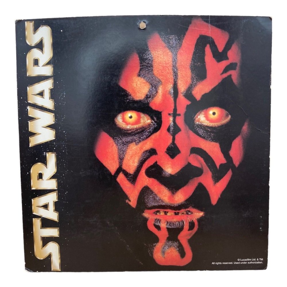 Star Wars Episode 1 Double Sided Sith Darth Maul & Anakin Promo Movie Signs 12” - Picture 13 of 14